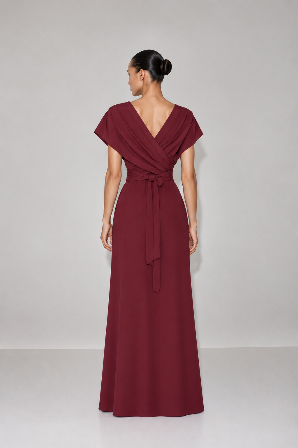 Vestido July Vino seda