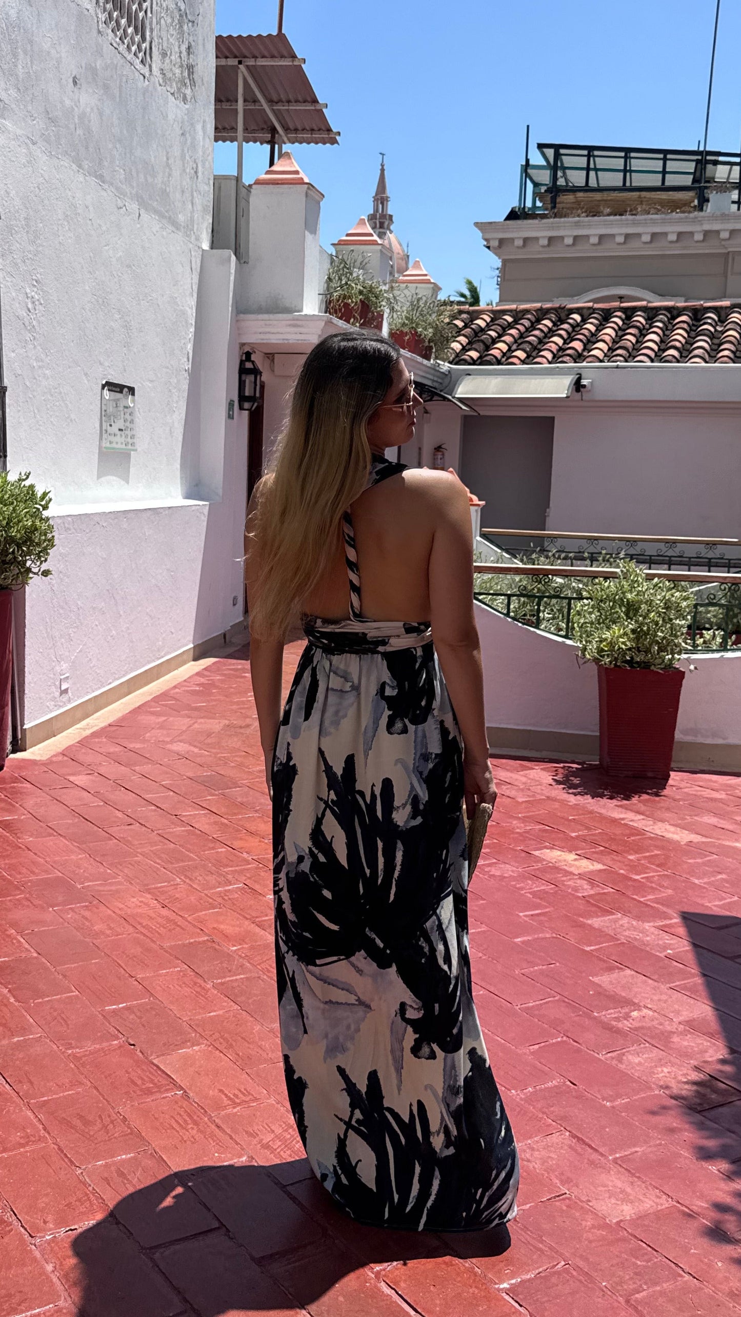 vestido july floral marino