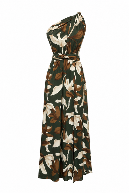 Vestido July estampado floral verde