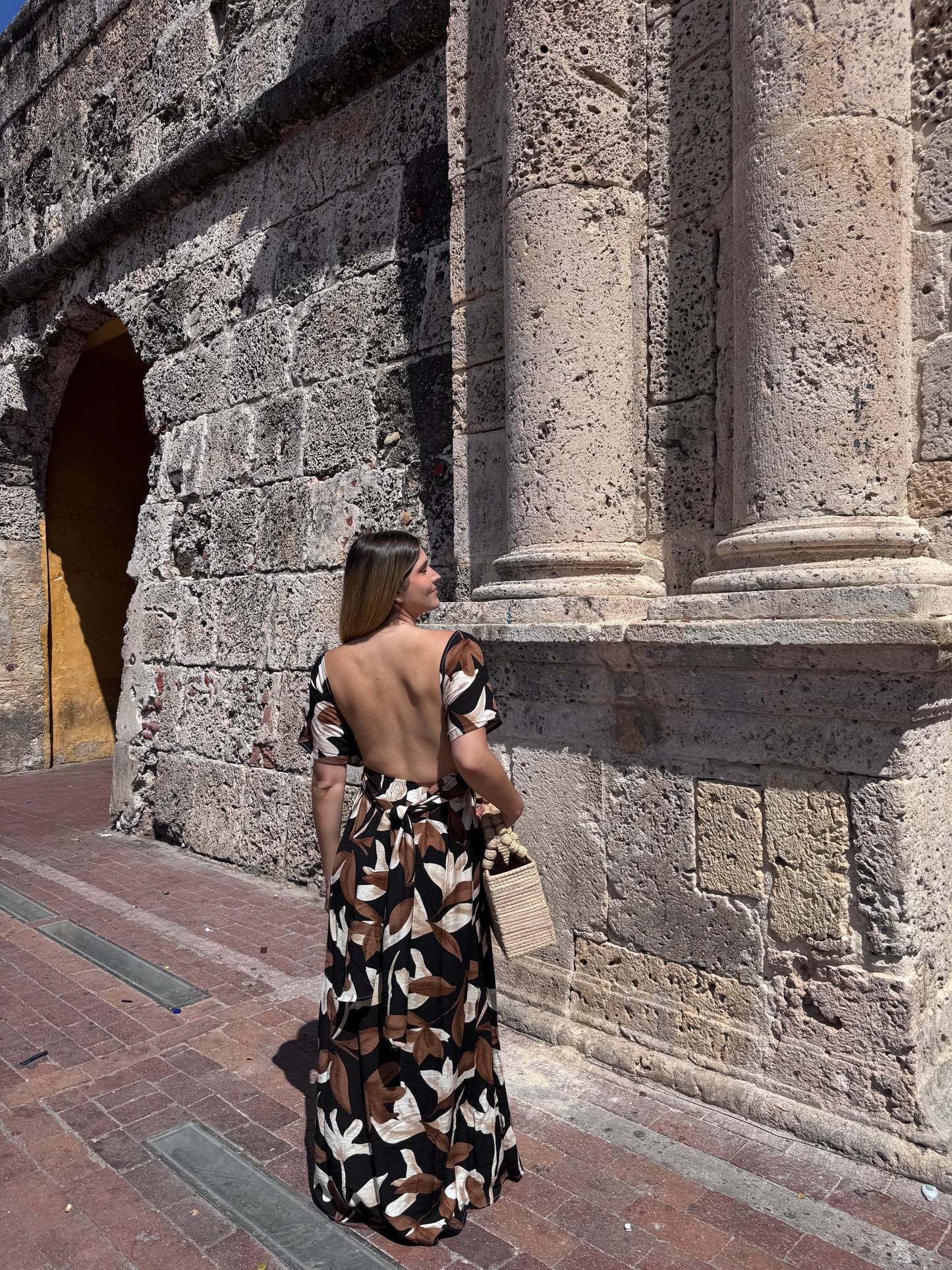 Vestido July terracota floral