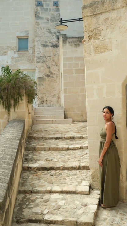 Vestido July Verde Oliva