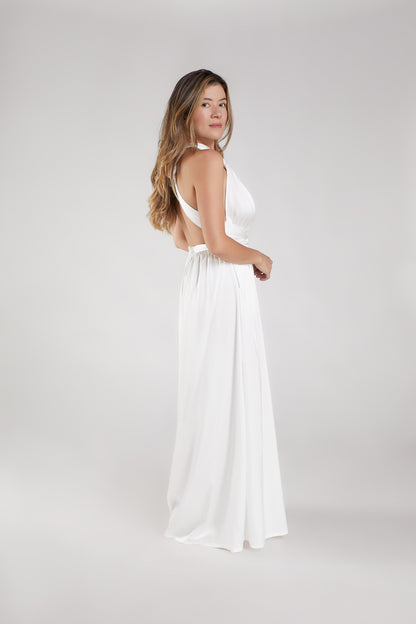 Vestido July Blanco Seda