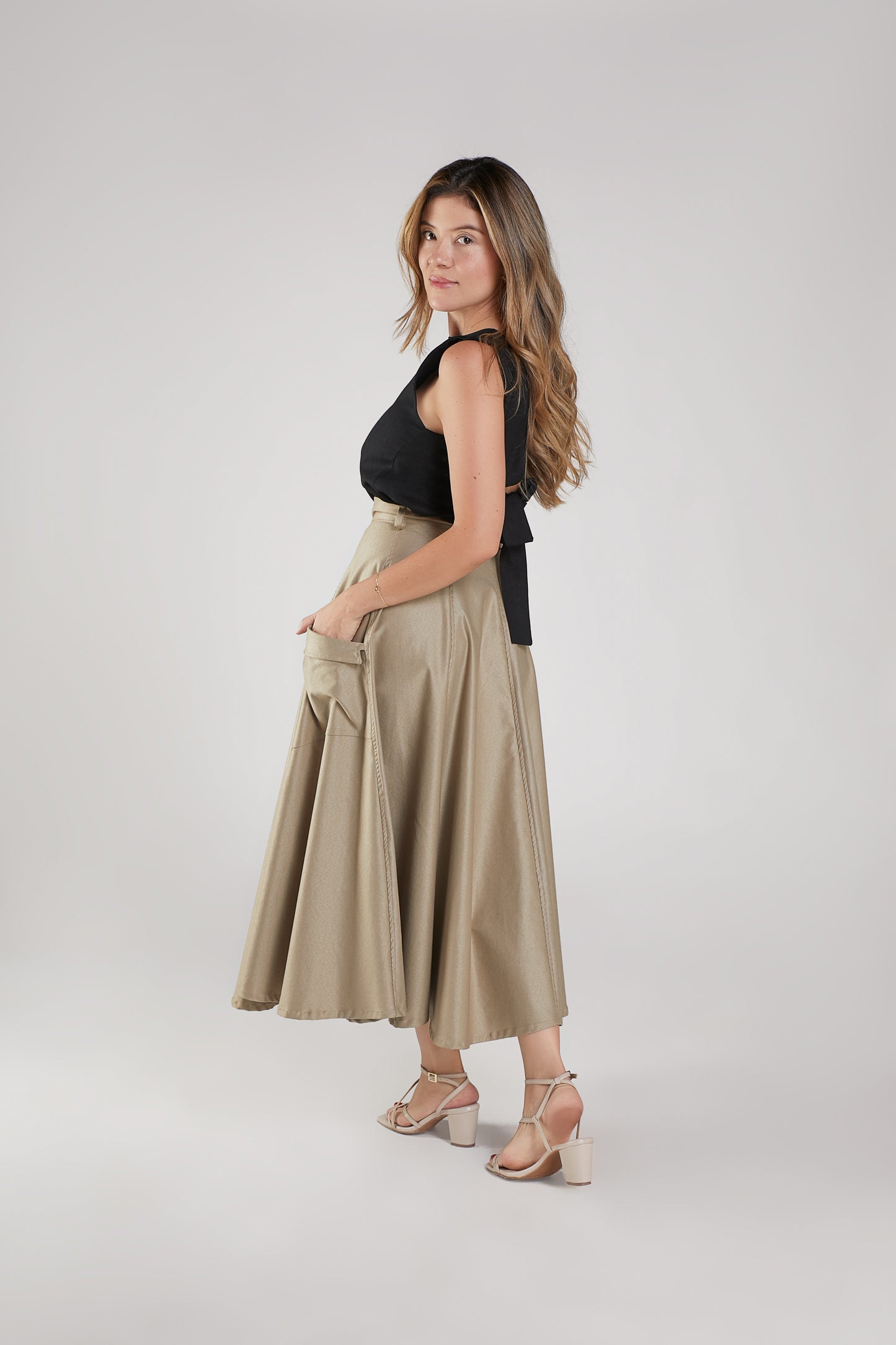 Falda Roma Camel