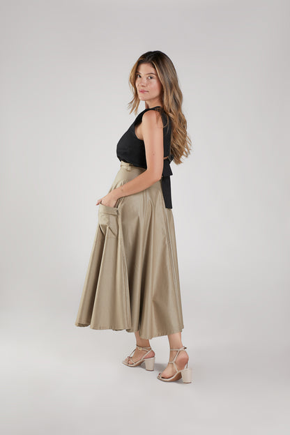 Falda Roma Camel