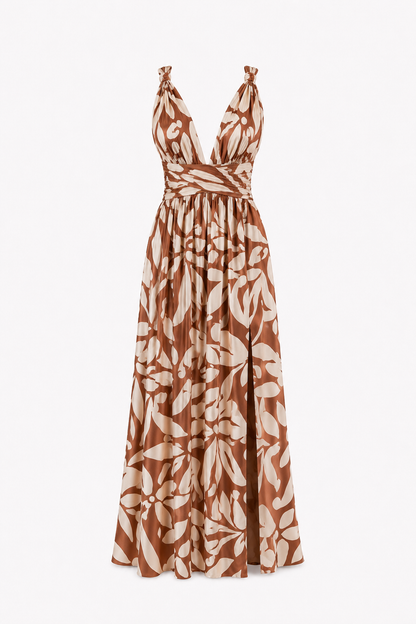 Vestido July Print Café