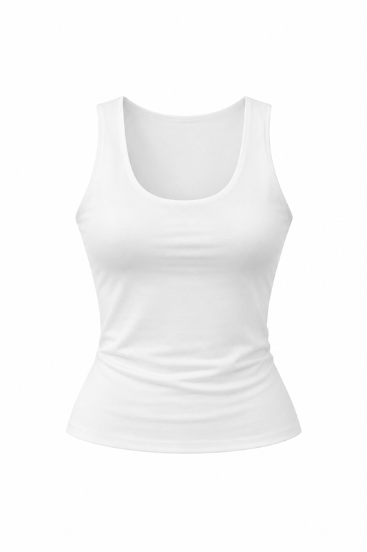 Crop top poli blanco