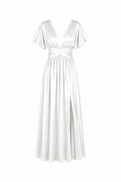Vestido July Blanco Seda
