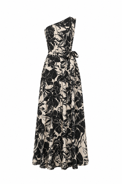 Vestido Tropical Floral Gris