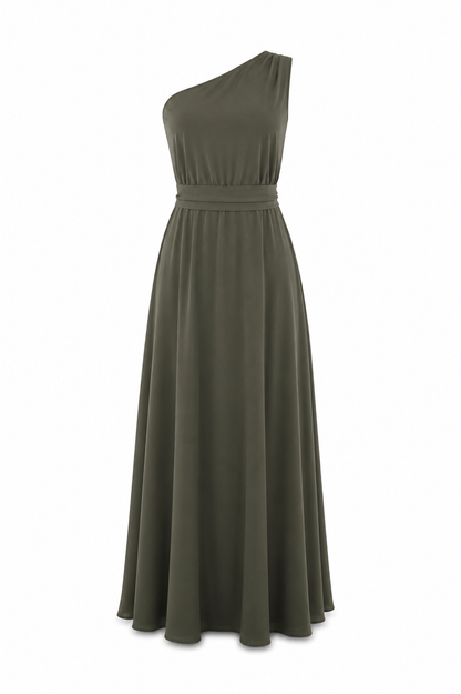 Vestido Tropical Verde Oliva