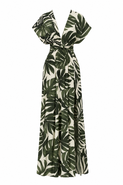 Vestido July Estampado floral verde