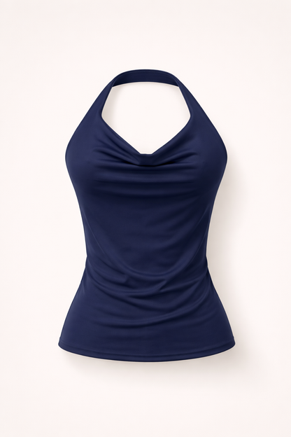 Crop Top Rose Azul