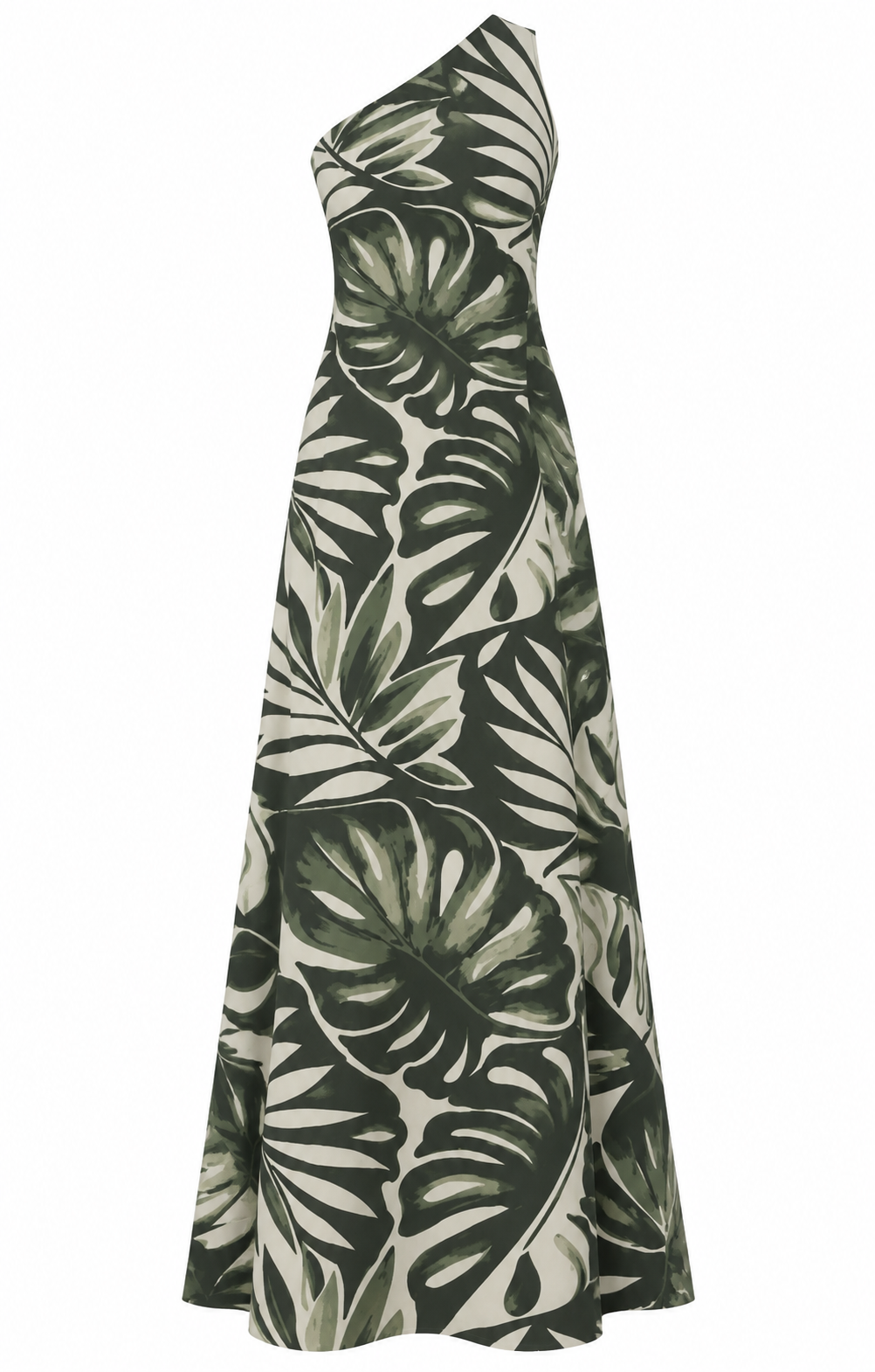 Vestido Tropical Estampado Floral Verde