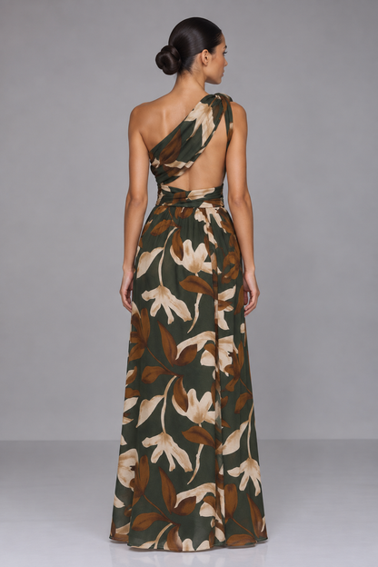 Vestido July estampado floral verde