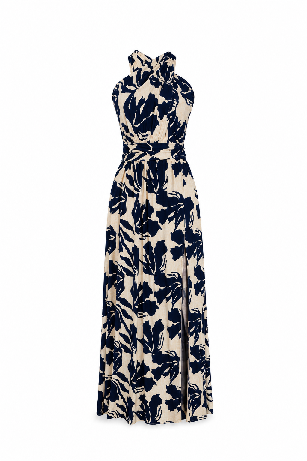 vestido july estampado floral azul marino