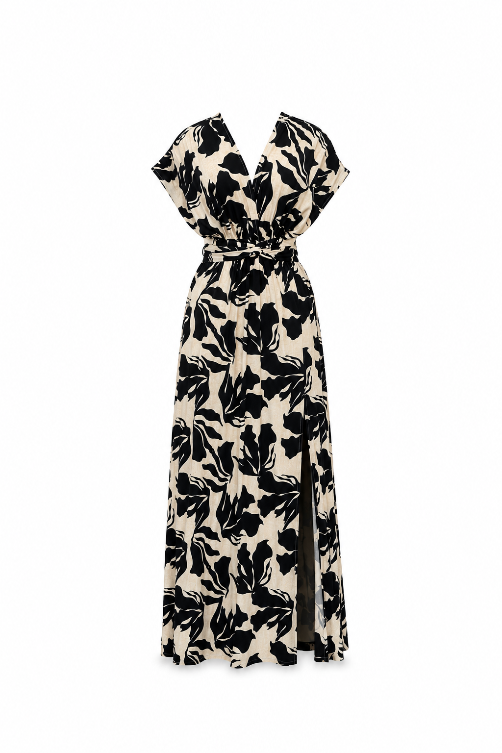 vestido july estampado floral blanco y negro