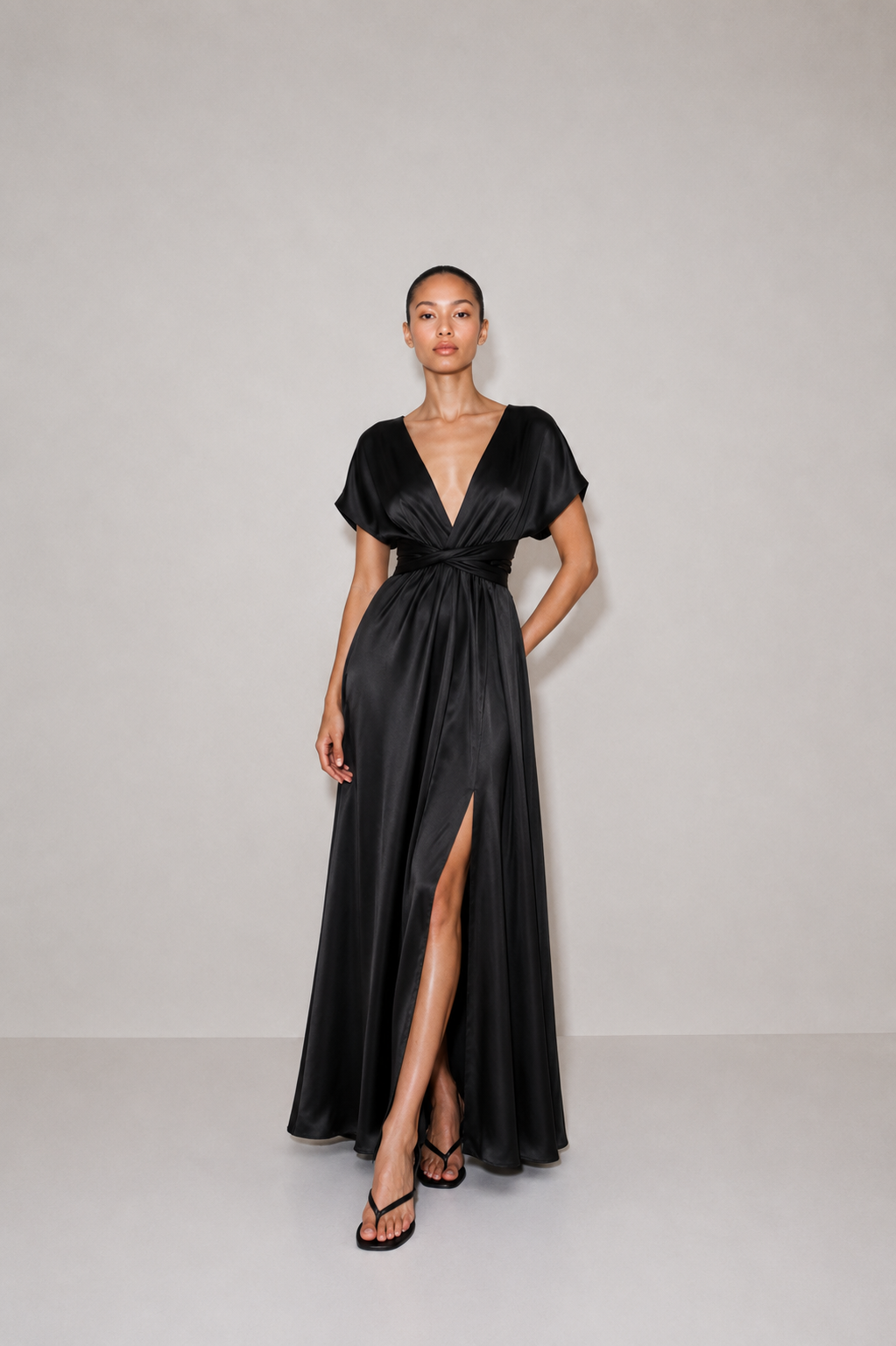 Vestido July Negro seda