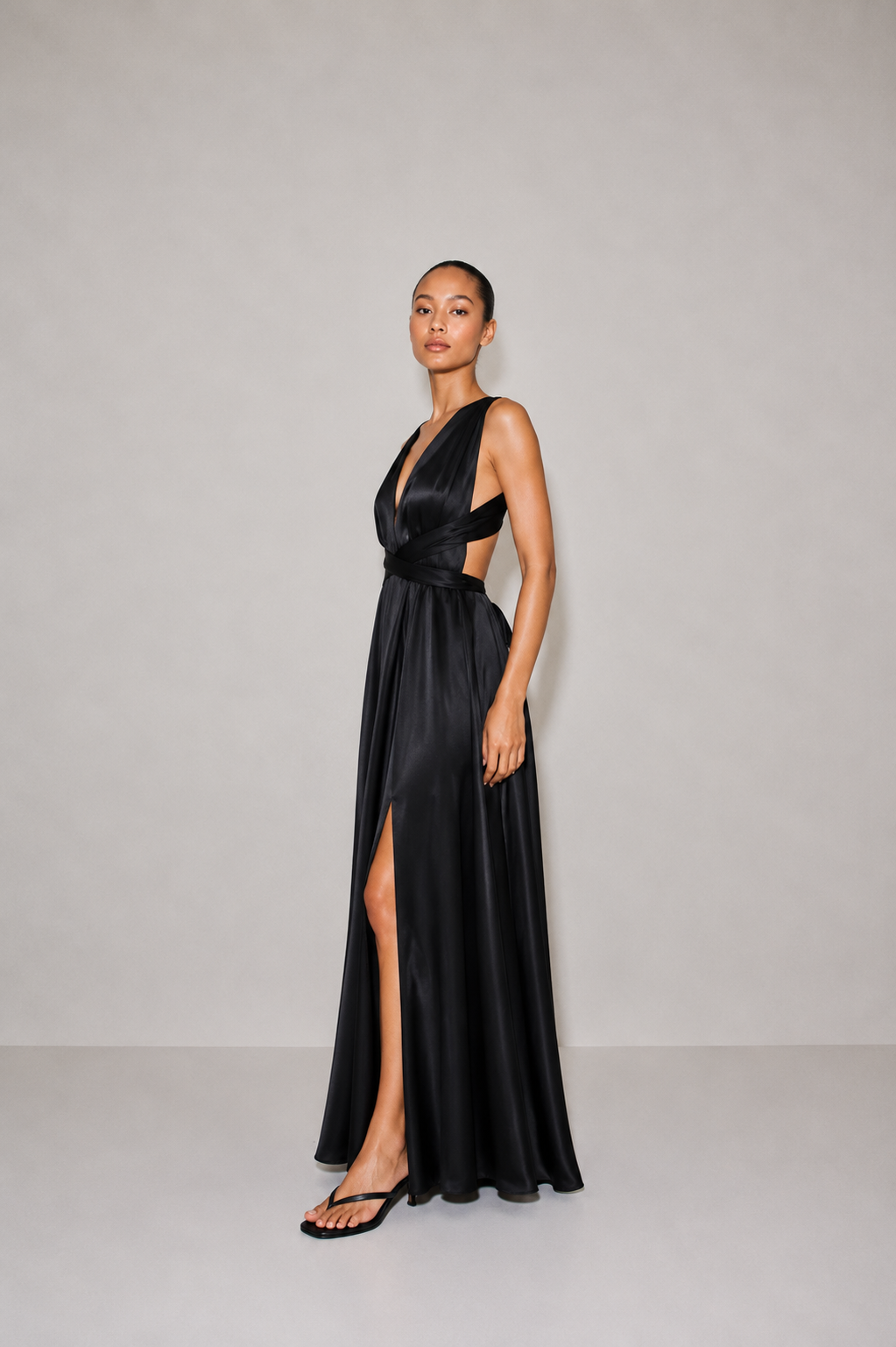 Vestido July Negro seda