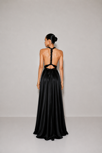 Vestido July Negro seda