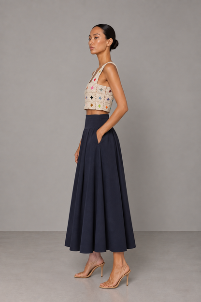 Falda Nancy Azul marino