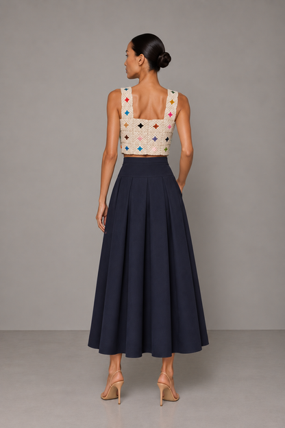 Falda Nancy Azul marino