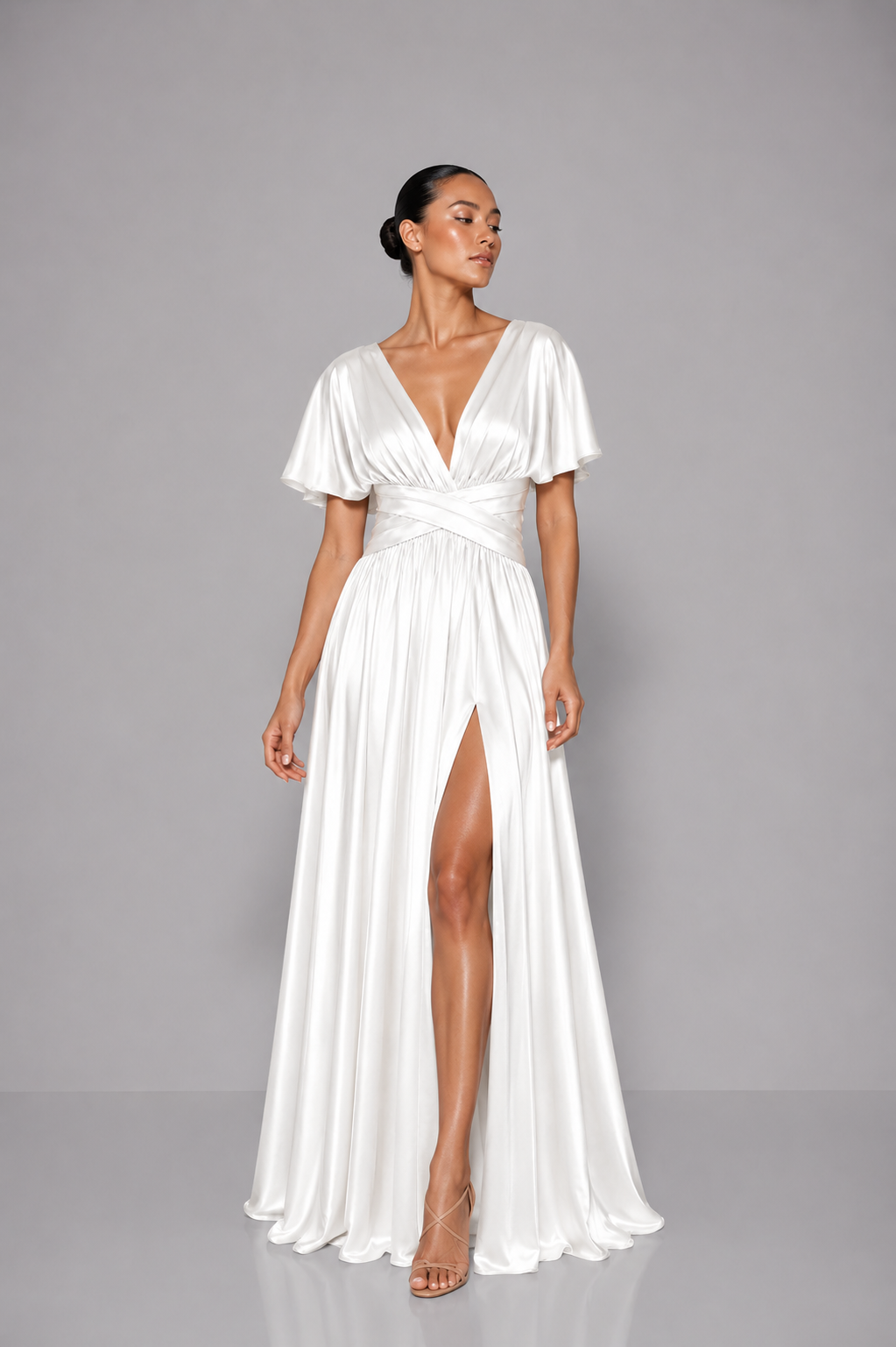 Vestido July Blanco Seda