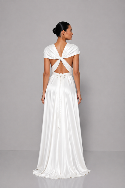 Vestido July Blanco Seda