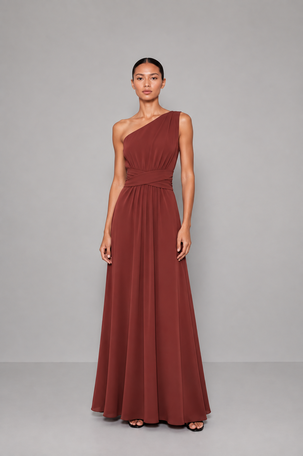 Vestido Tropical Terracota Rojizo