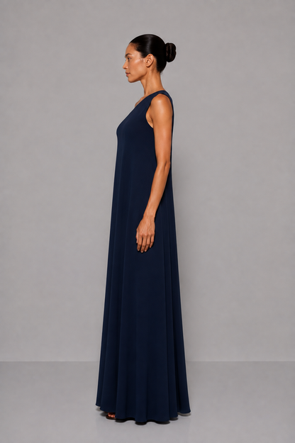 Vestido Tropical Azul Marino