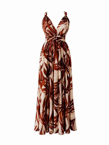 Vestido July Estampado terracota