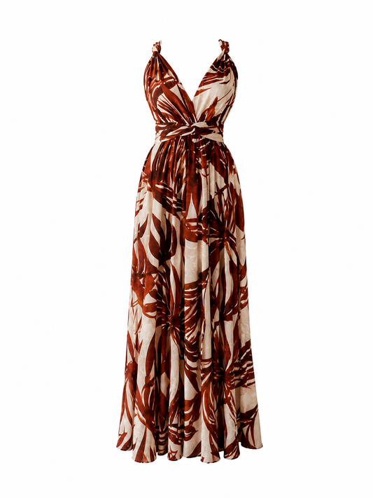 Vestido July Estampado terracota