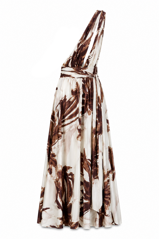 Vestido July Estampado Café