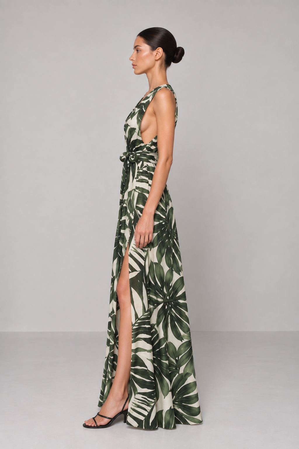 Vestido July Estampado floral verde