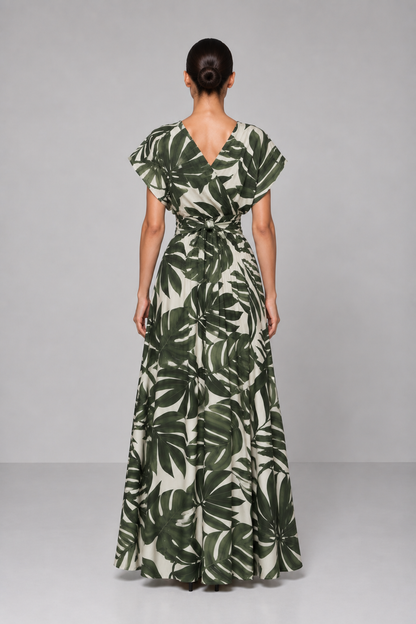 Vestido July Estampado floral verde