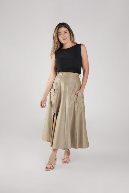 Falda Roma Camel