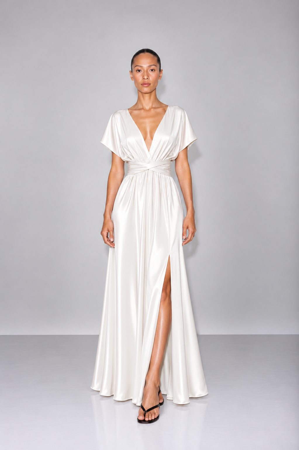 Vestido July Blanco Seda