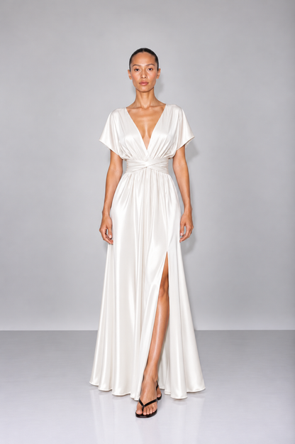 Vestido July Blanco Seda