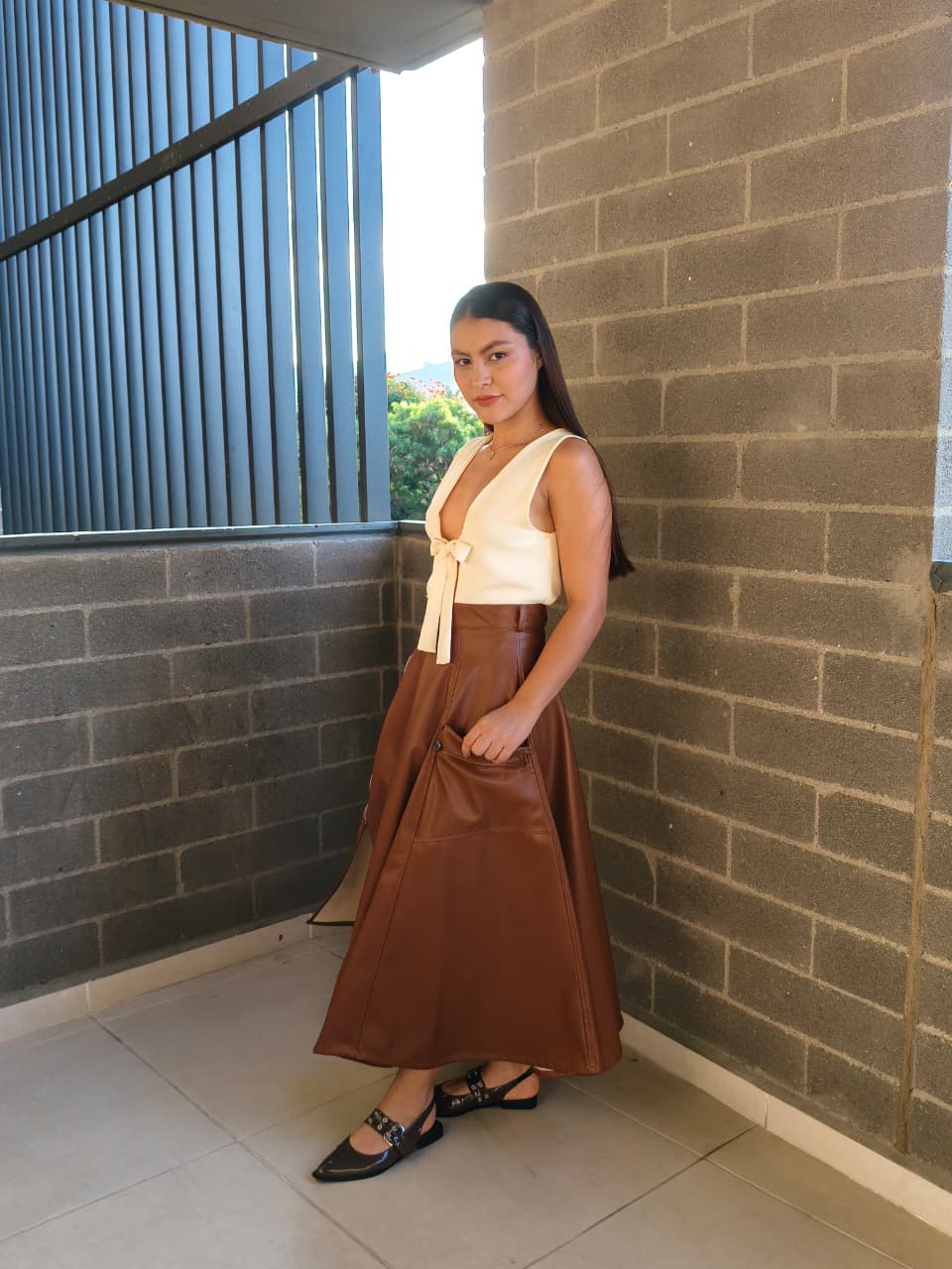 Falda Roma Miel
