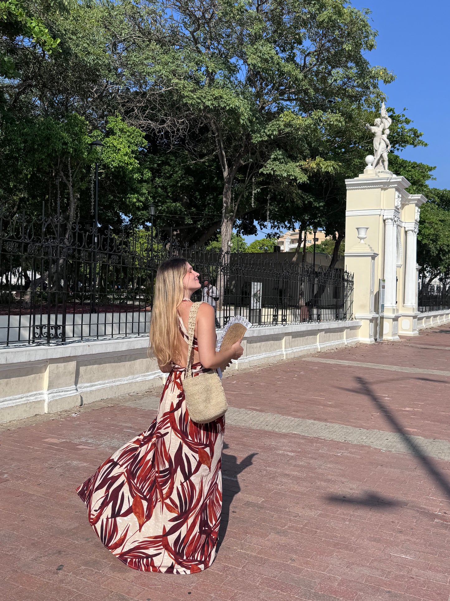 Vestido July Estampado terracota