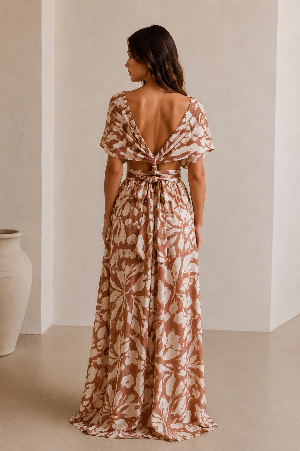 Vestido July Print Café