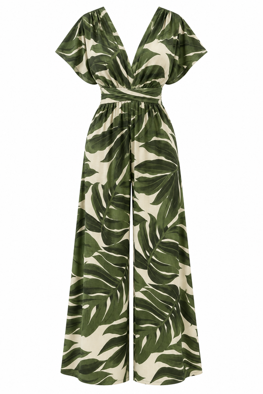 Enterizo July Estampado floral verde