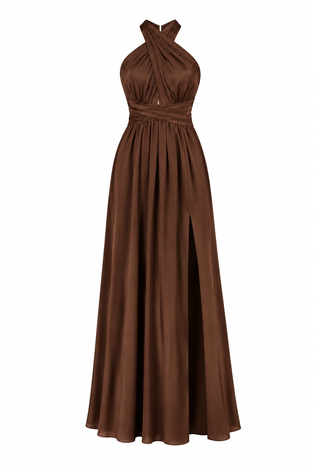 Vestido July Café seda