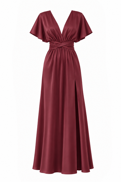 Vestido July Vino seda