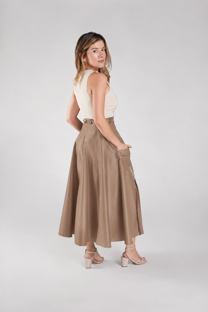 Falda Roma Beige