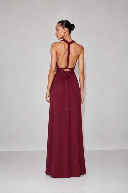 Vestido July Vino seda