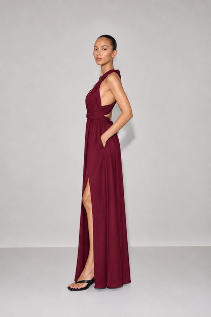 Vestido July Vino seda