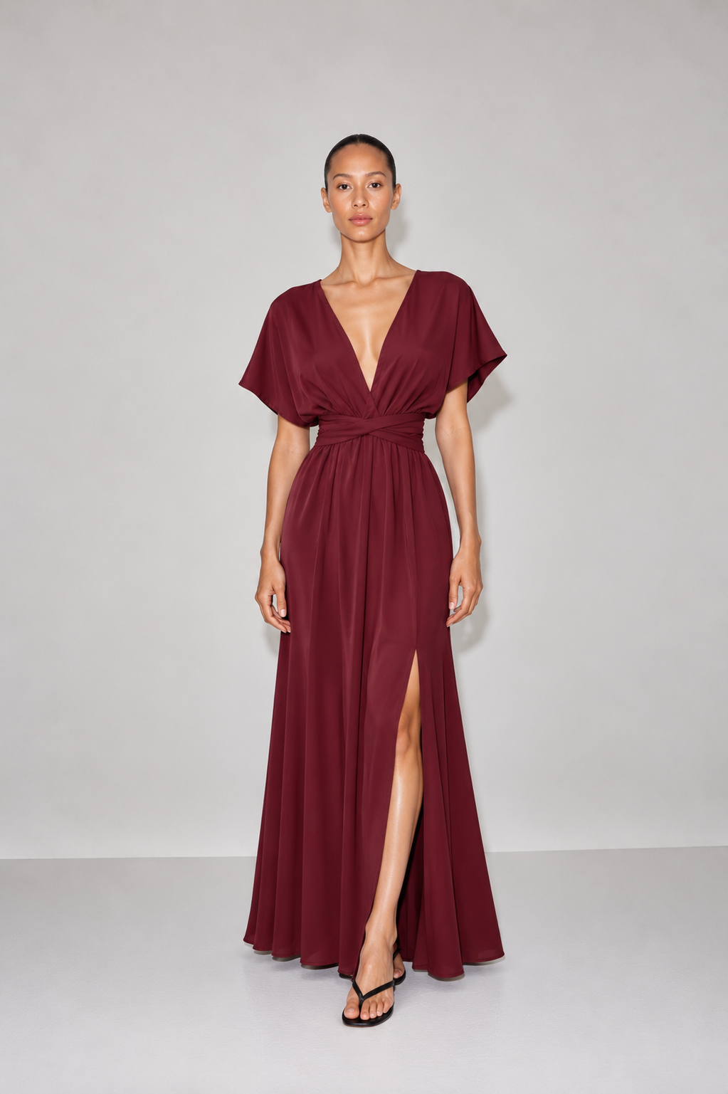 Vestido July Vino seda